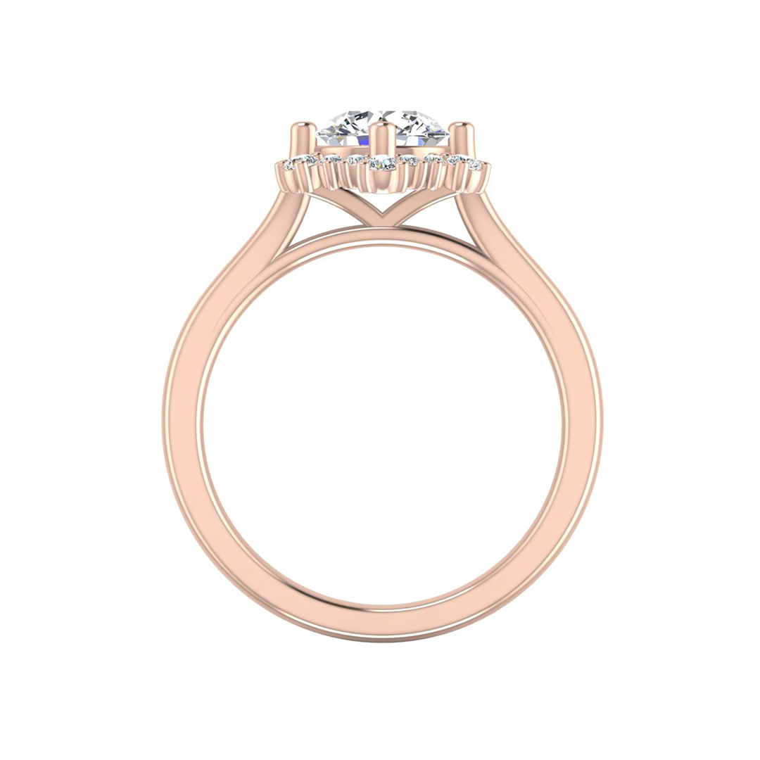 Stella Snowflake halo Engagement Ring